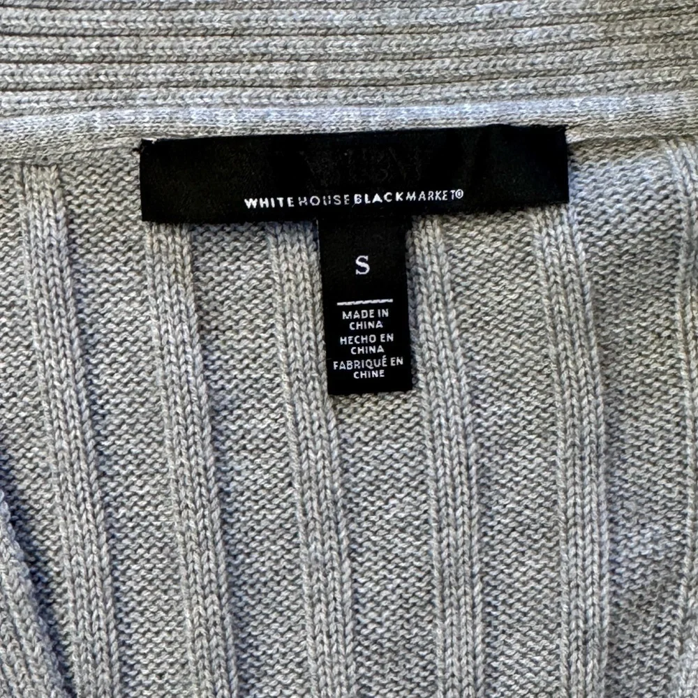 White House Black Market Sweater Cashmere Blend Tunic Pullover Grey Womens Sz S